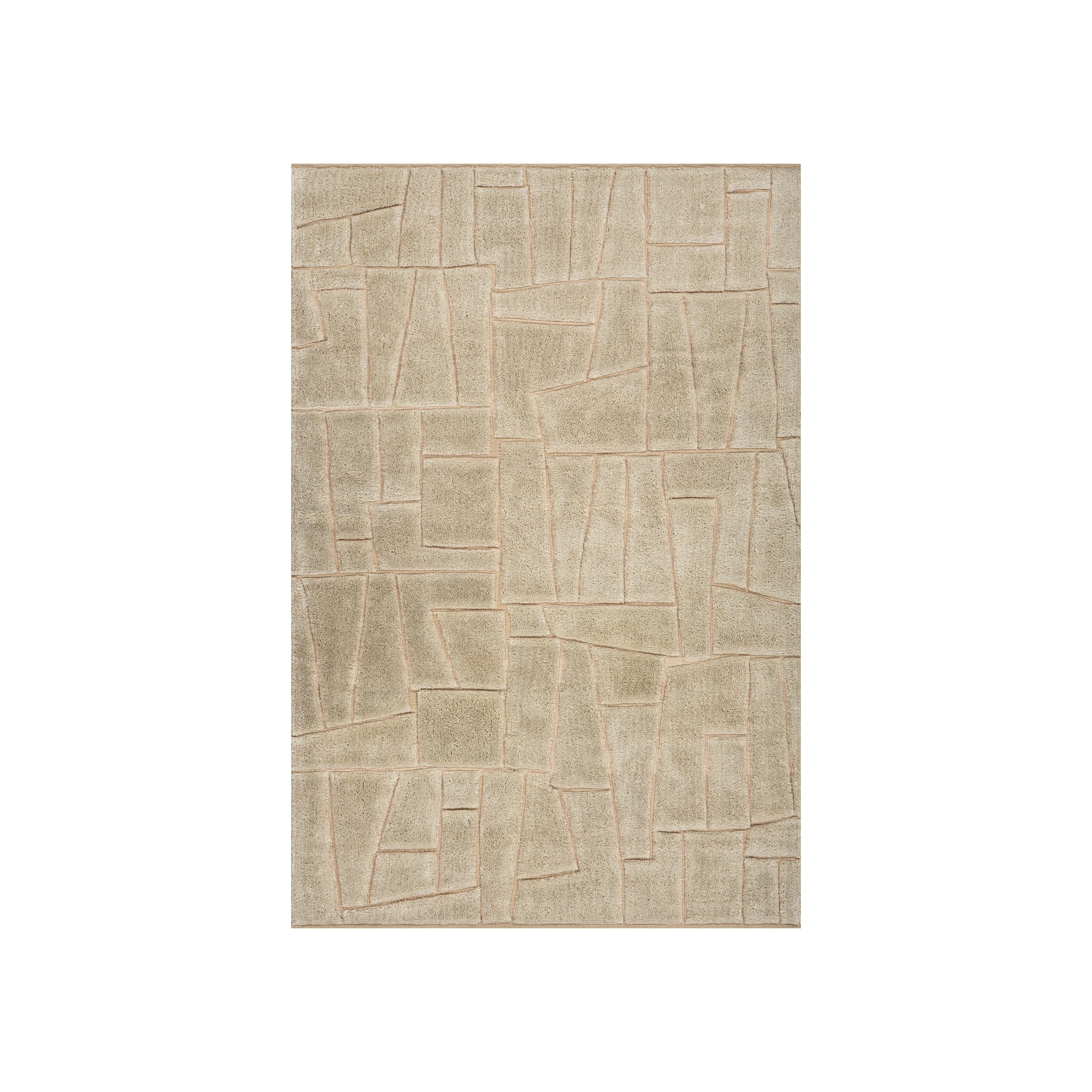 Drela Abstract Bohemian Rug RUGS - synthetic Dash & Albert Ivory 2' x 3'