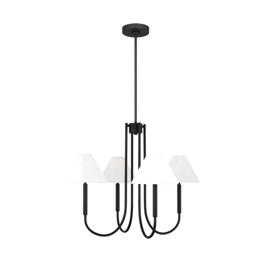 Porteau Medium Chandelier LIGHTING - chandelier Visual Comfort Midnight Black