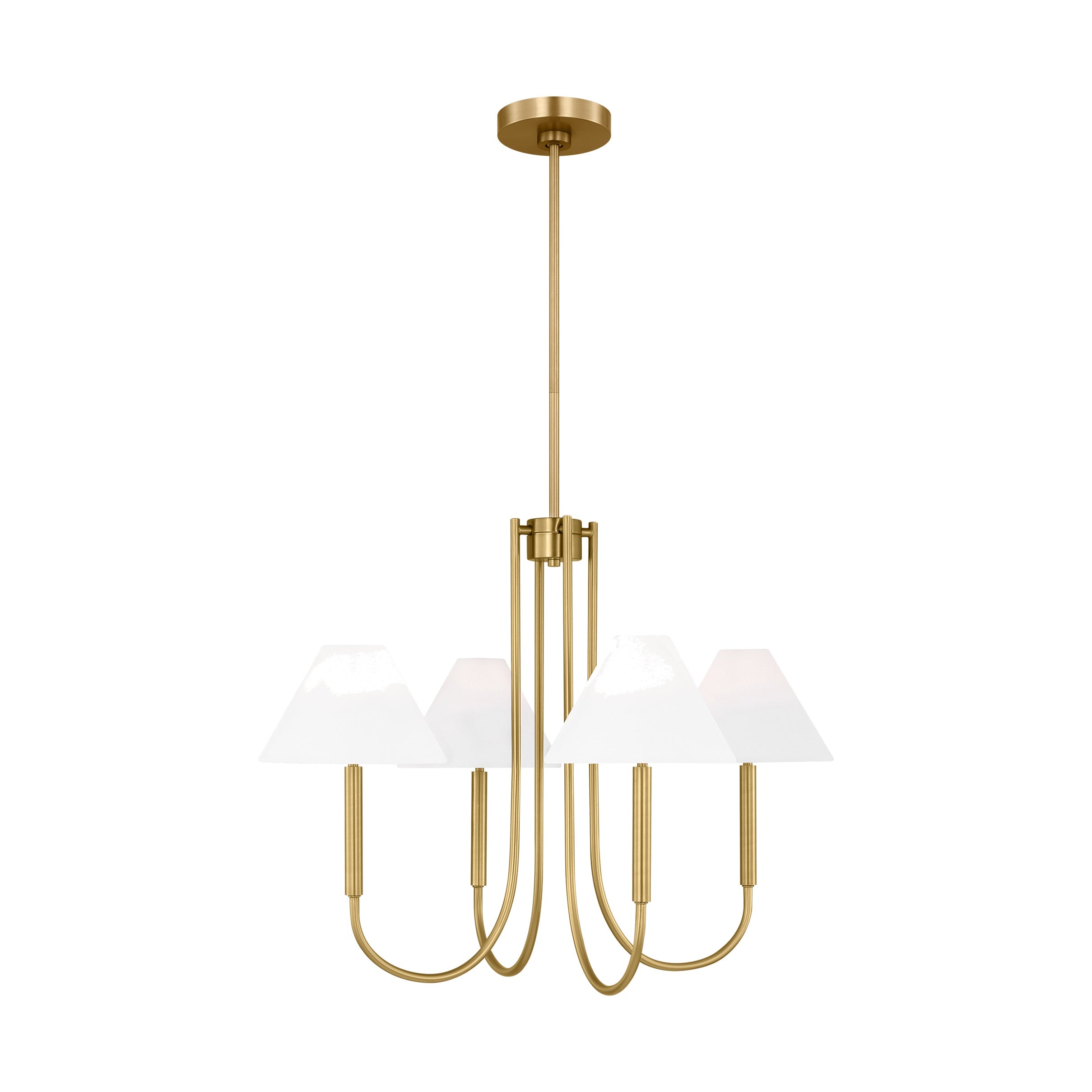 Porteau Medium Chandelier LIGHTING - chandelier Visual Comfort Satin Brass