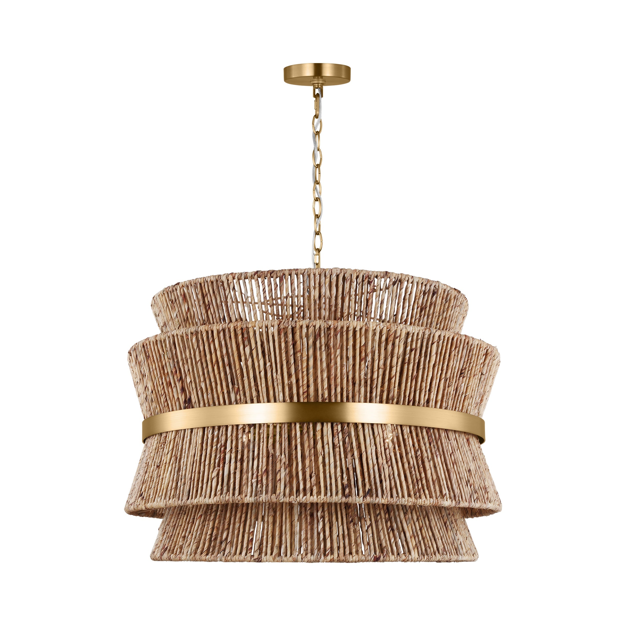 Thurlo Large Hanging Shade LIGHTING - pendant Visual Comfort Satin Brass