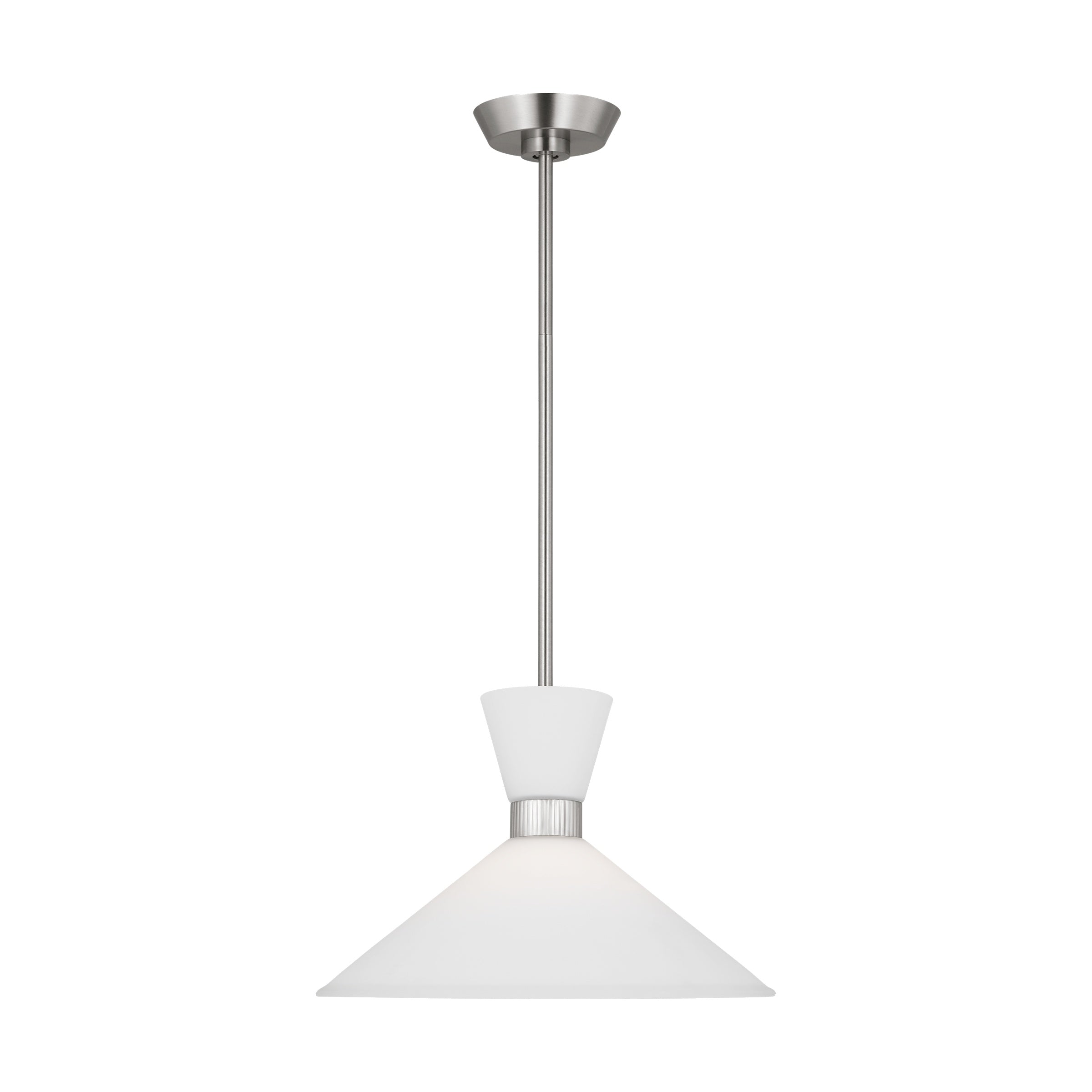Belcarra Medium Pendant LIGHTING - pendant Visual Comfort - Studio Brushed Steel