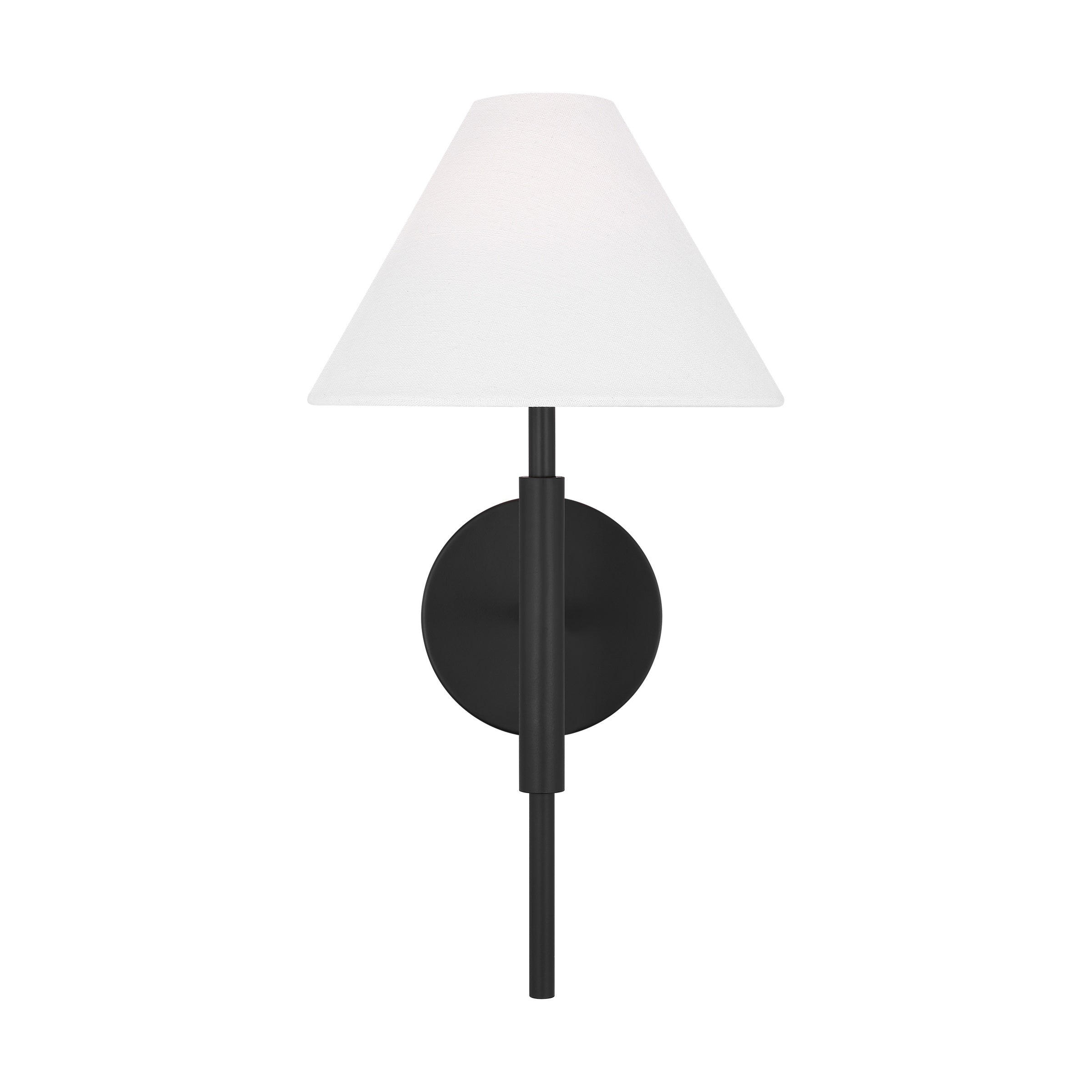 Porteau Medium Sconce LIGHTING - sconce Visual Comfort Midnight Black