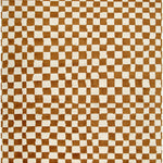 Damian Camel Checkered Rug 0-RUGS - wool Surya
