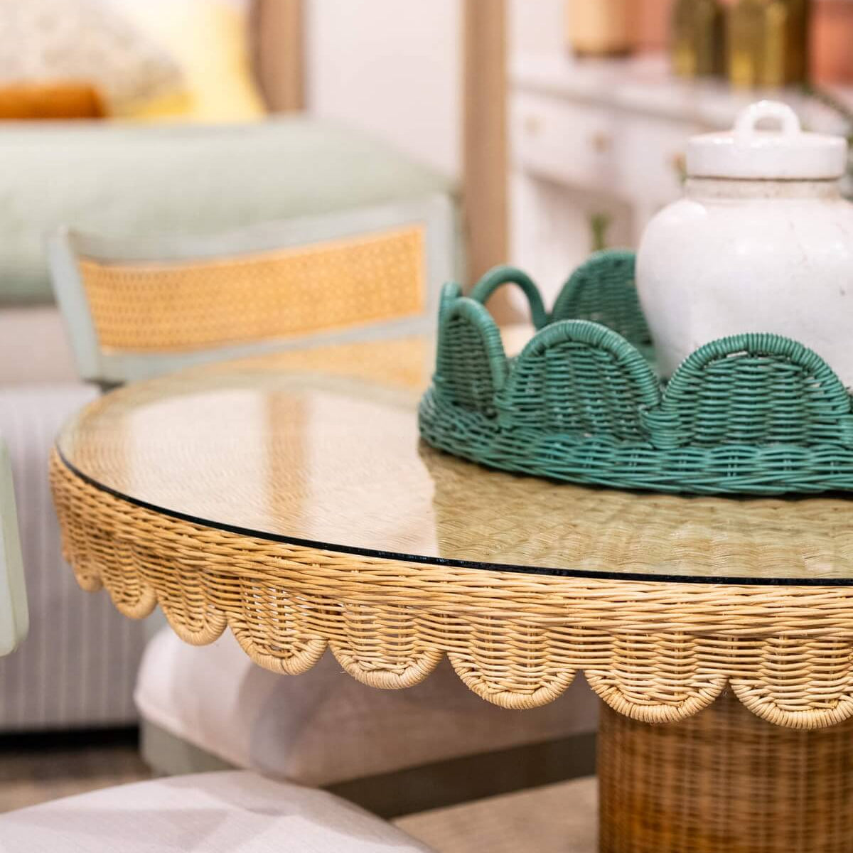 Scalloped Round Bistro Table FURNITURE - dining table Bramble