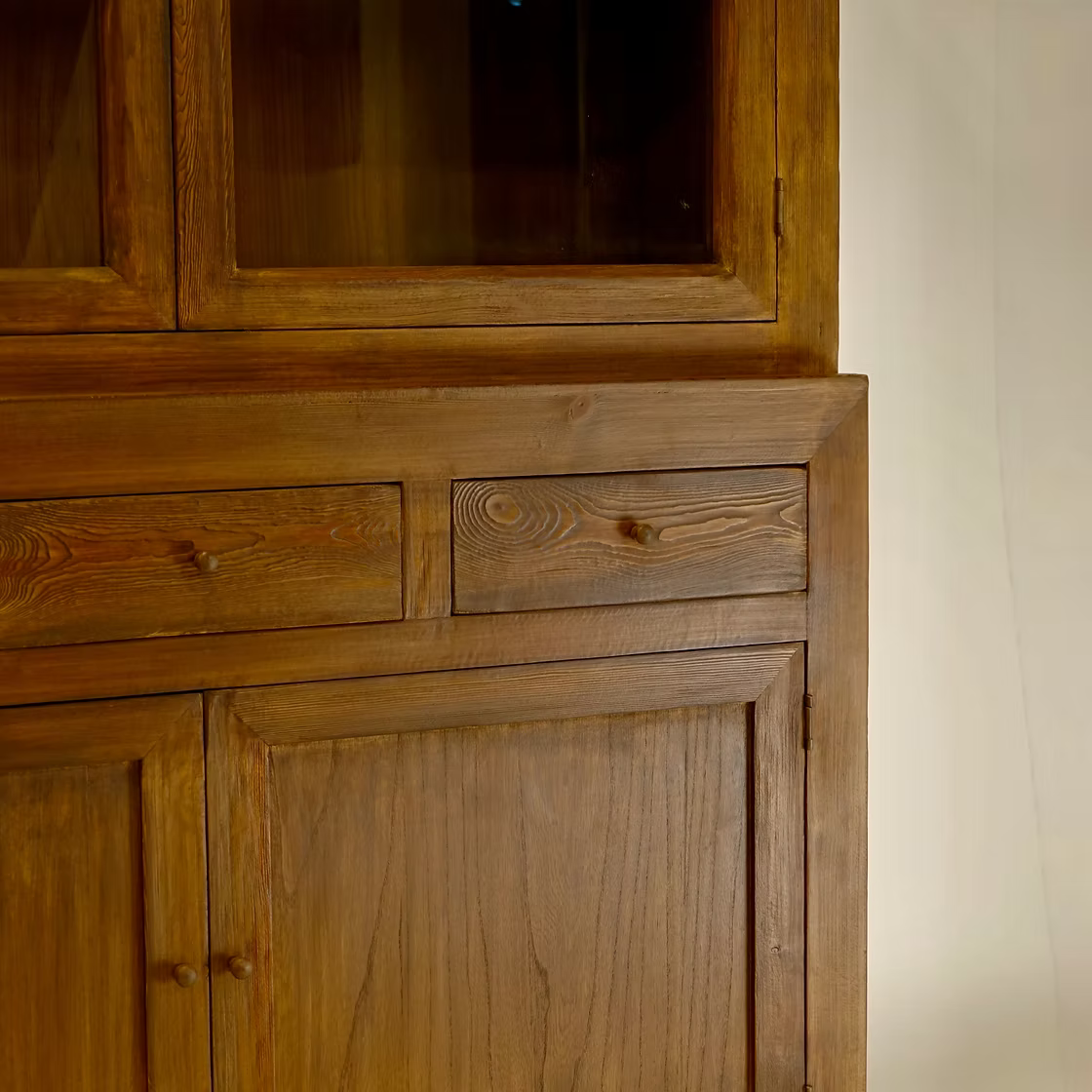 Daphne Reclaimed Wood Glass Cabinet 7 - FURNITURE - bookcase/cabinet Hauer Market