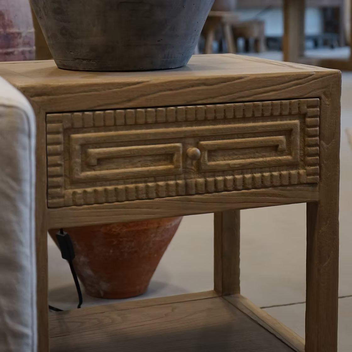 Esther Reclaimed Wood Nightstand 5-VINTAGE-nightstand Hauer Market