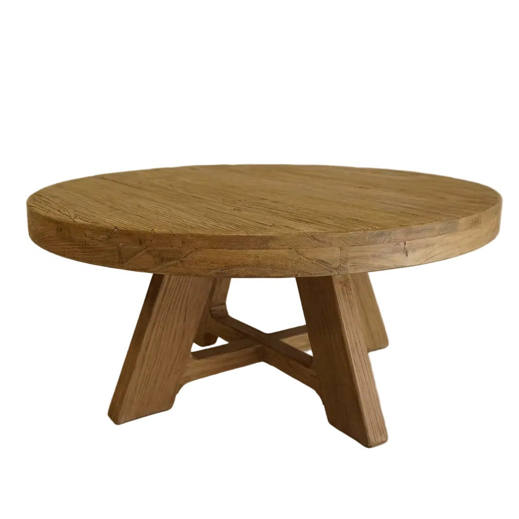 Lennon Round Coffee Table 4 - b - FURNITURE - coffee table - round Hauer Market Natural