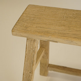 Daisy Reclaimed Elm Wood Accent Table/Stool 0-VINTAGE - stool Hauer Market