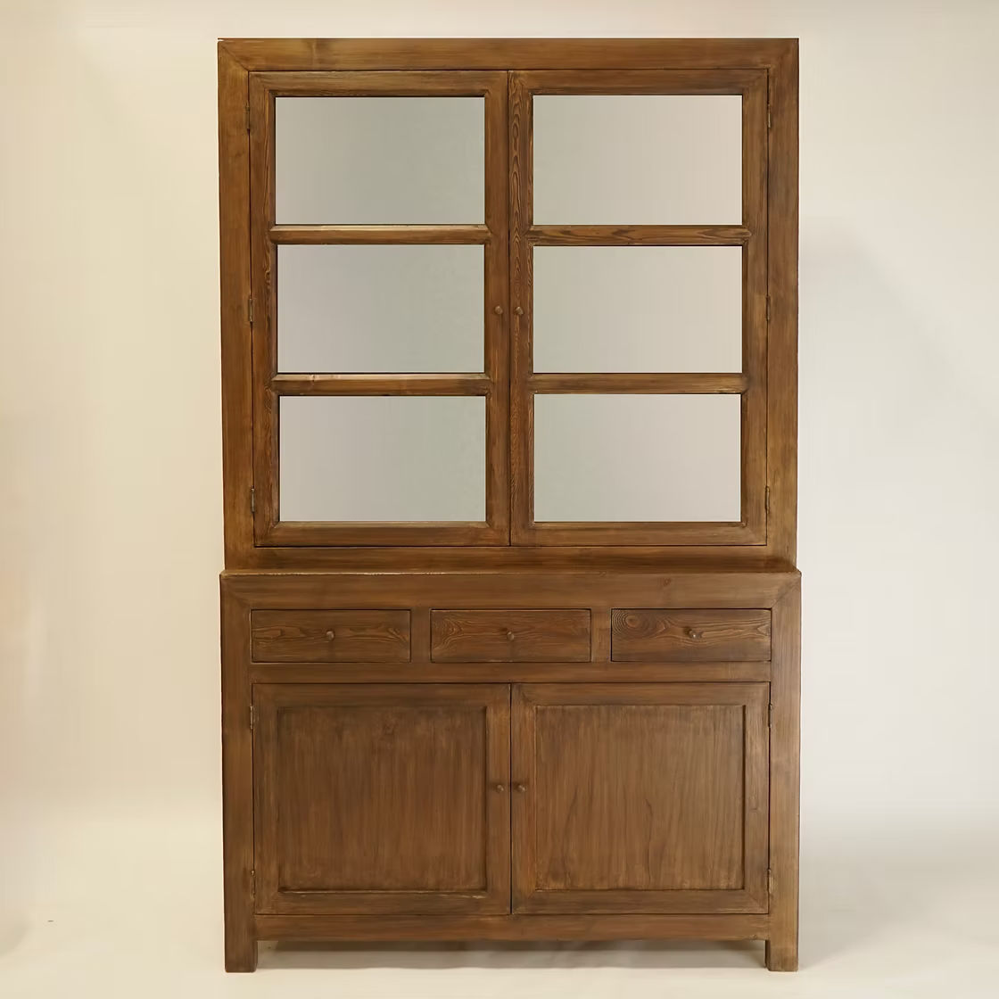 Daphne Reclaimed Wood Glass Cabinet 7 - FURNITURE - bookcase/cabinet Hauer Market