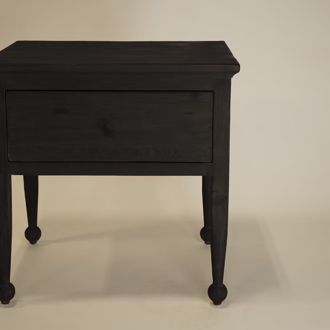 Margot Reclaimed Wood Nightstand FURNITURE - nightstand Hauer Market Carbon Black