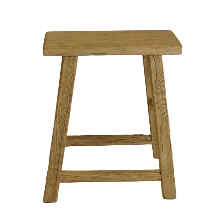 Daisy Reclaimed Elm Wood Accent Table/Stool 0-VINTAGE - stool Hauer Market Natural