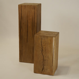 James Reclaimed Wood Pedestal FURNITURE - side tables Hauer Market