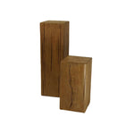 James Reclaimed Wood Pedestal FURNITURE - side tables Hauer Market