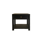 Sutton Reclaimed Wood Nightstand 5-VINTAGE-nightstand Hauer Market Carbon Black