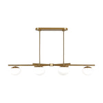 Lune Medium Linear Chandelier LIGHTING - chandelier Visual Comfort Burnished Brass