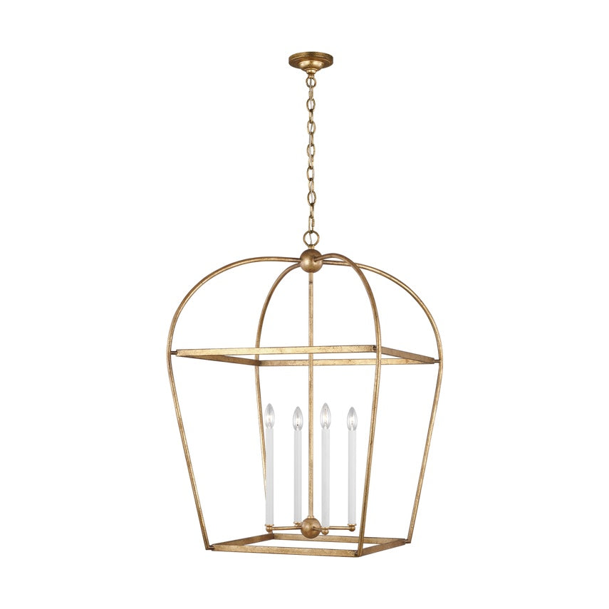 Stonington Large Lantern LIGHTING - chandelier Visual Comfort Antique Gild