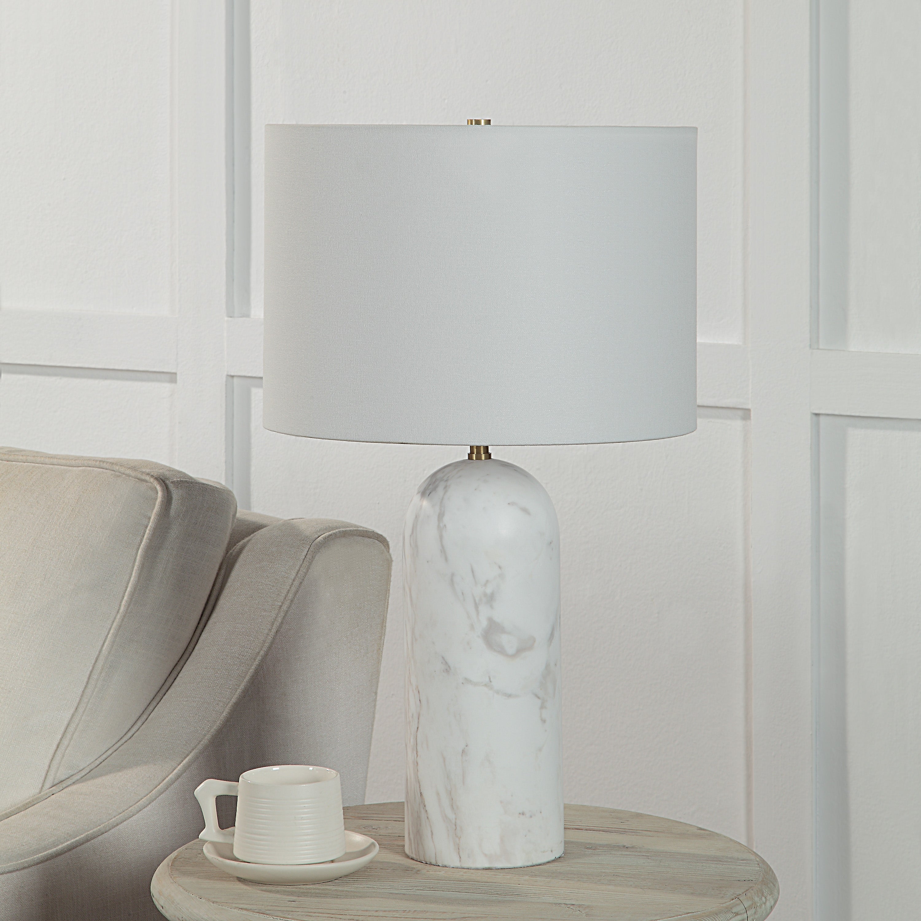 Beausoleil Table Lamp Linen Shade LIGHTING - Linen Shade Renwil