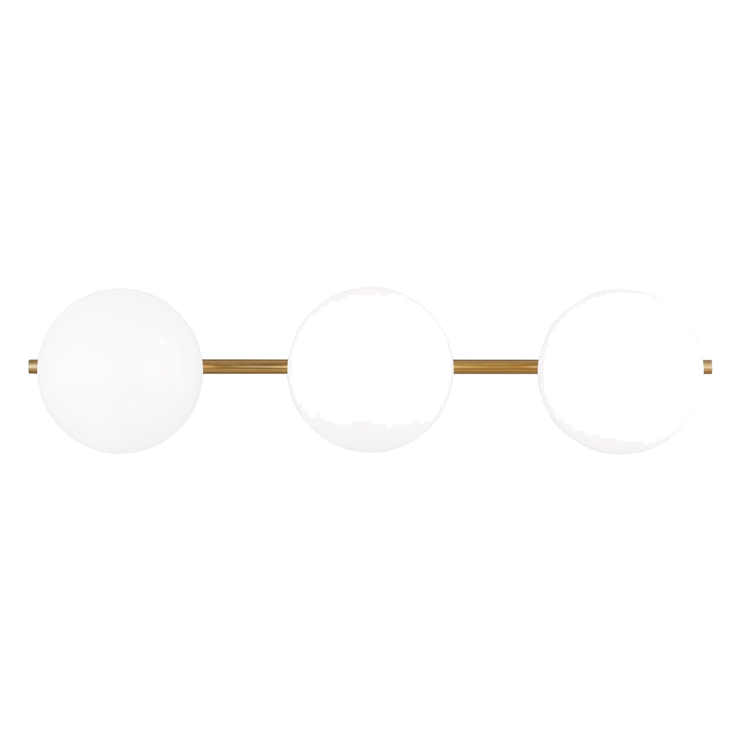 Lune 3-Light Vanity Sconce LIGHTING - vanity Visual Comfort - Studio Burnished Brass