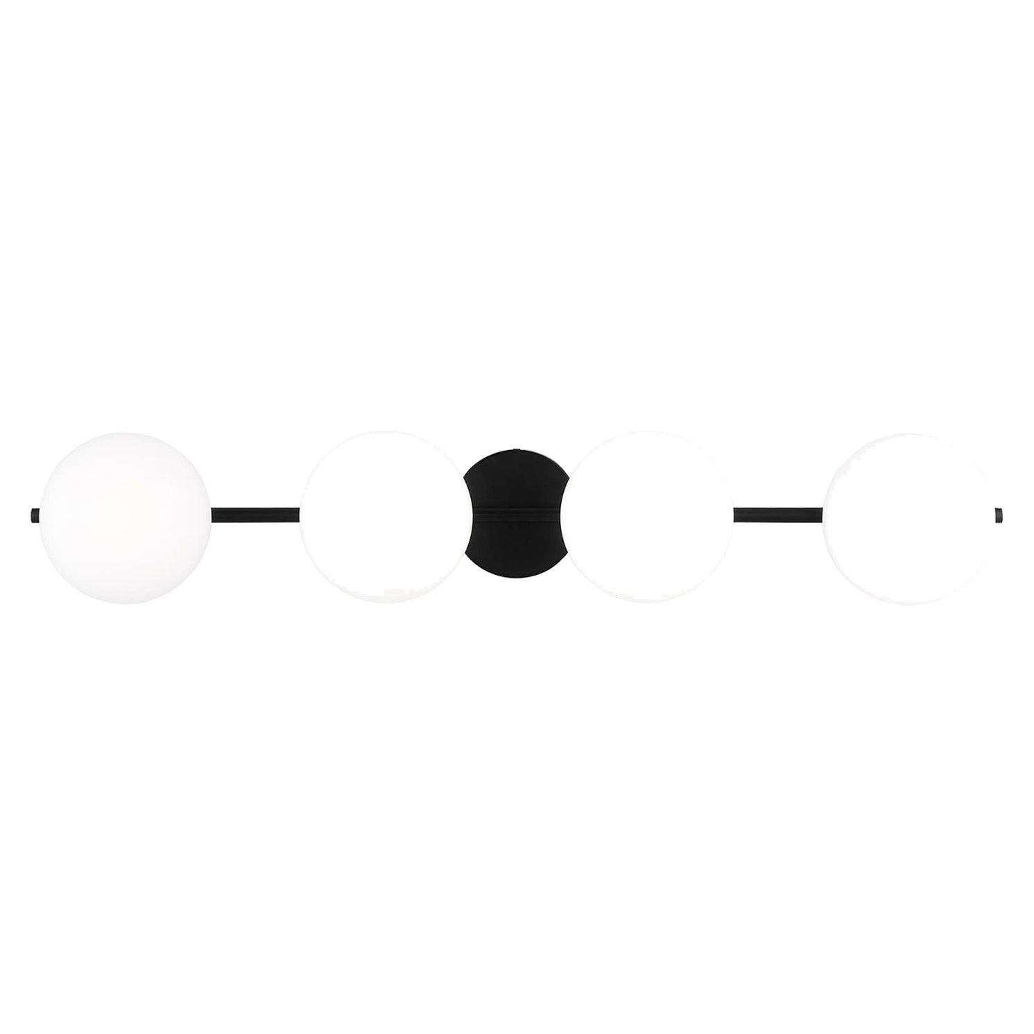 Lune 4-Light Vanity Sconce LIGHTING - vanity Visual Comfort Aged Iron