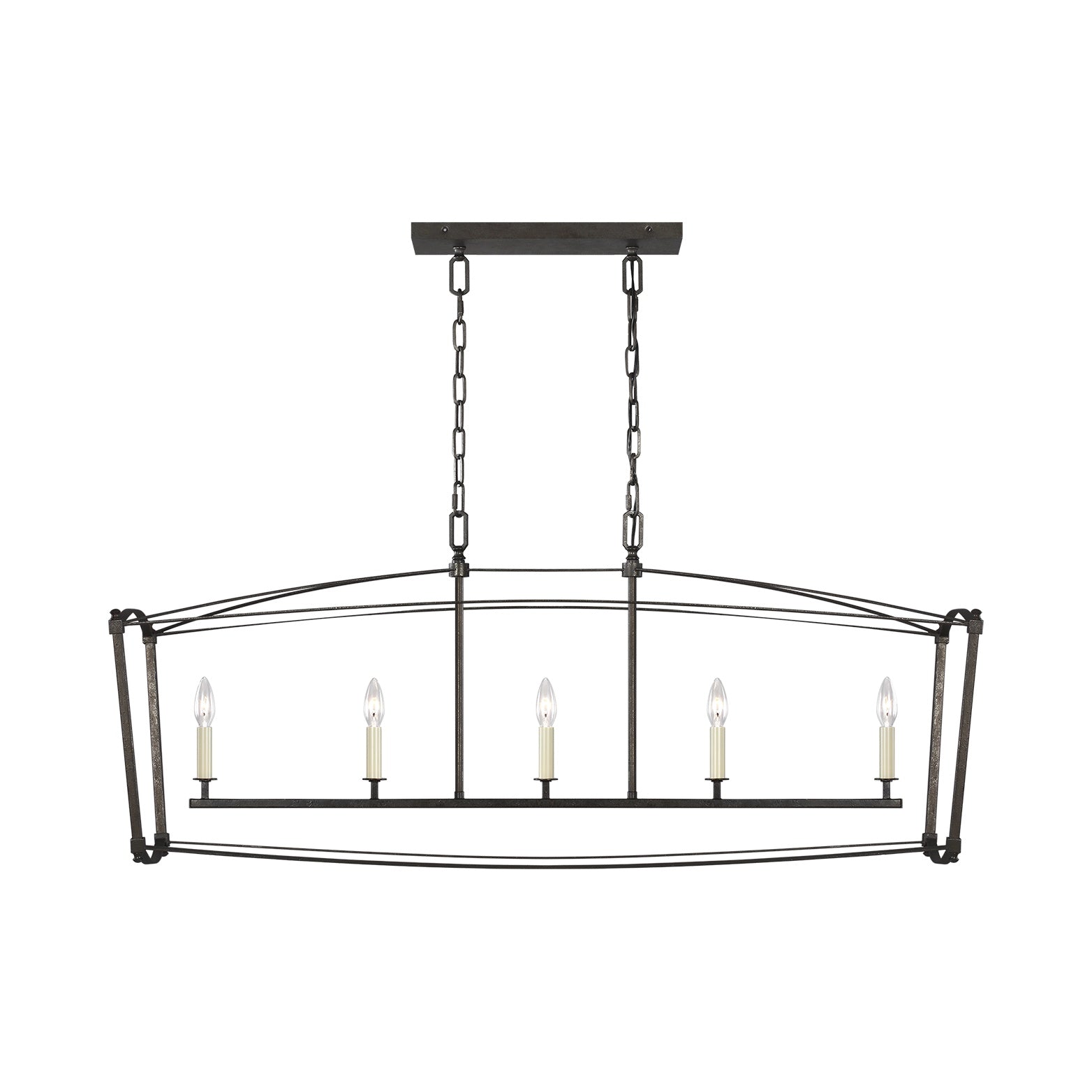 Thayer Linear Chandelier LIGHTING - chandelier Visual Comfort - Studio Smith Steel