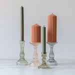 Pressed Glass Pillar Candle Holder - Rug & Weave