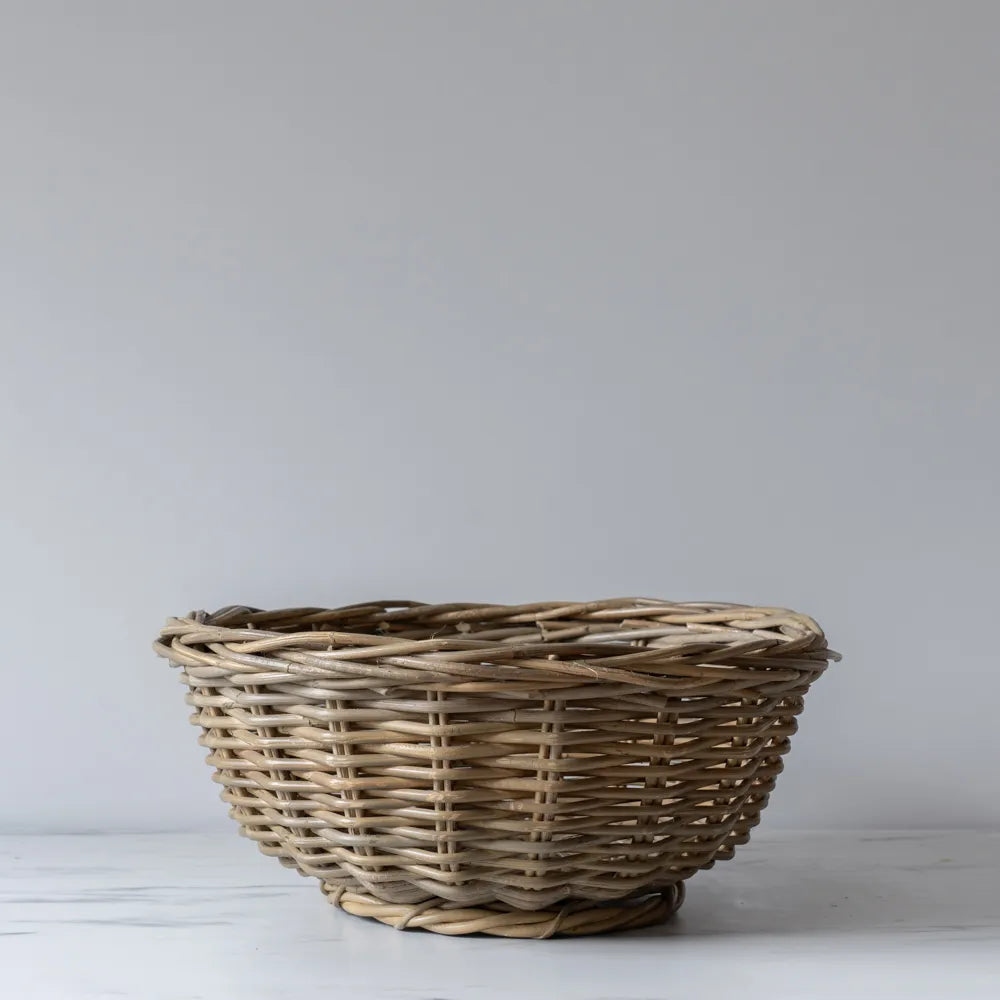 Round Rattan Basket Bowl - Rug & Weave