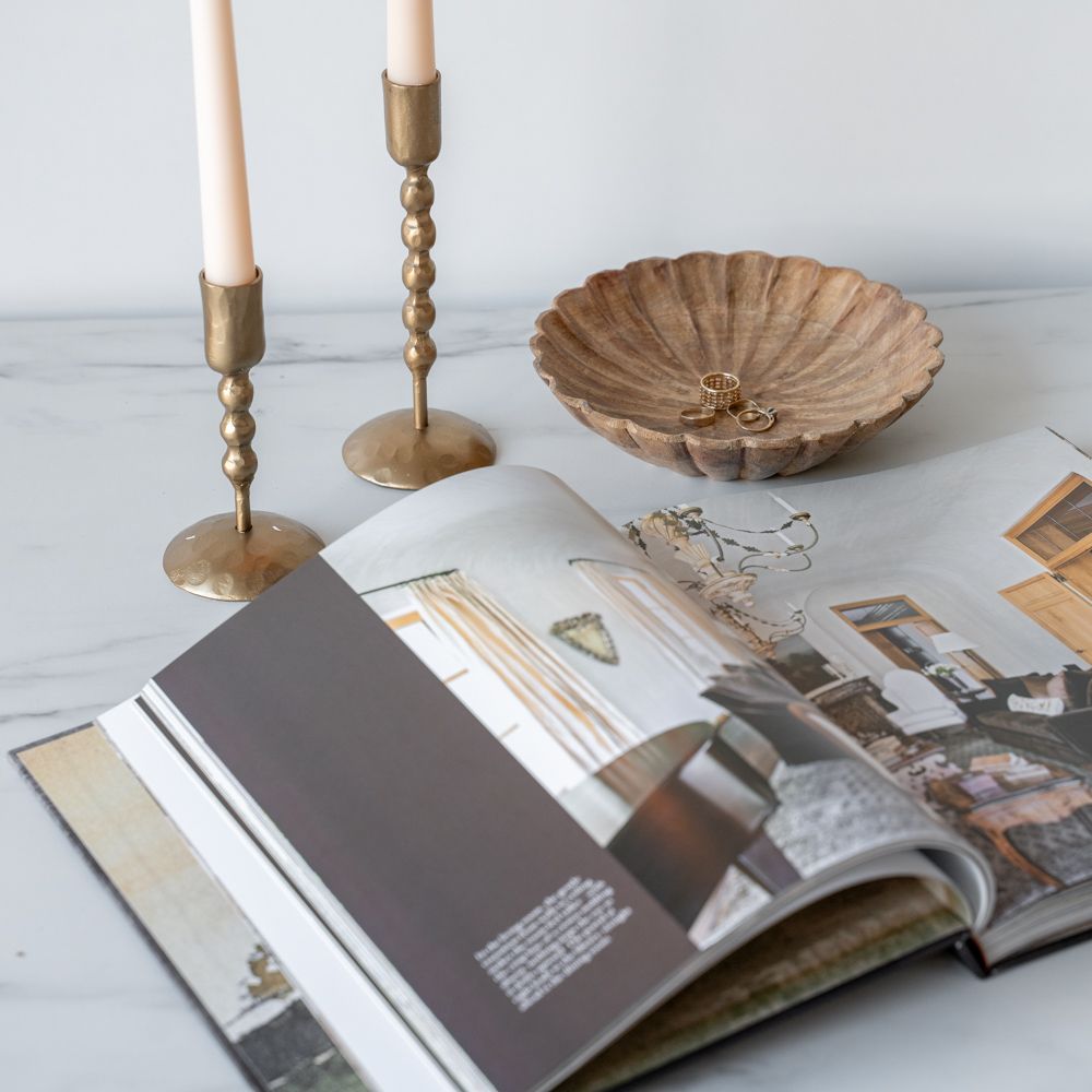 Scalloped Edge Mango Wood Bowl - Rug & Weave