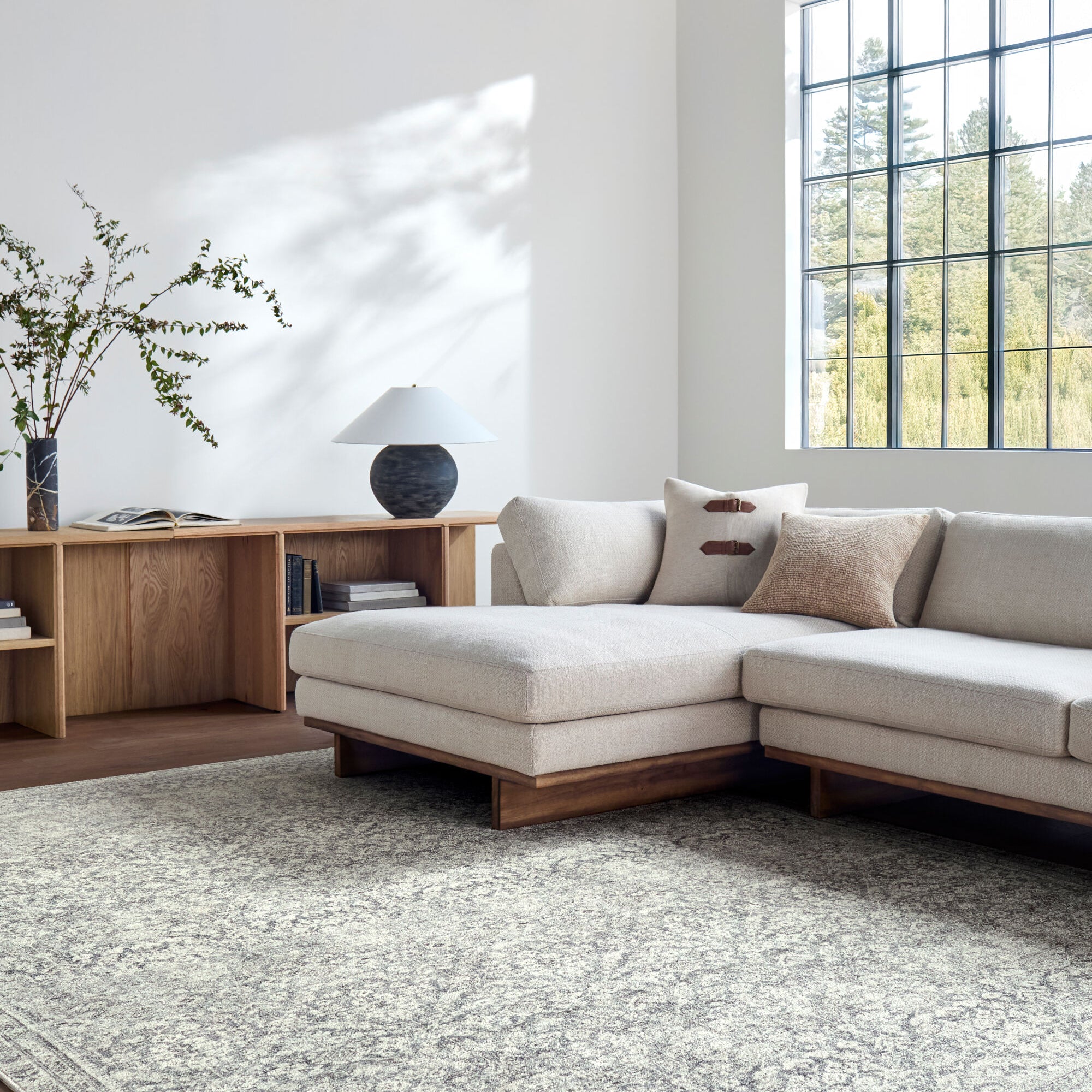 Collins Avenue Grey / Charcoal Rug RUGS - synthetic Surya