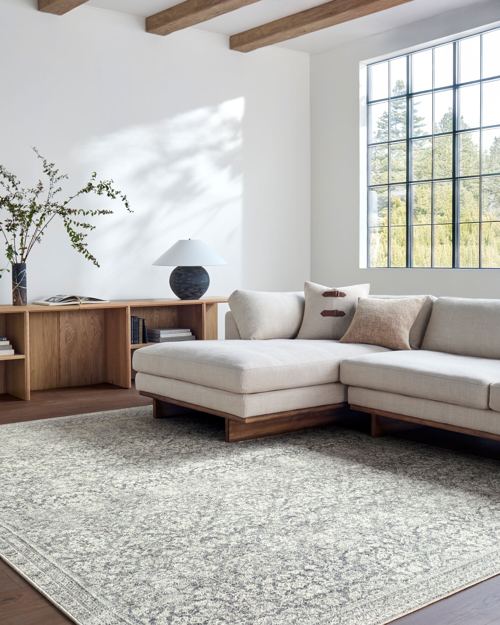 Collins Avenue Grey / Charcoal Rug RUGS - synthetic Surya