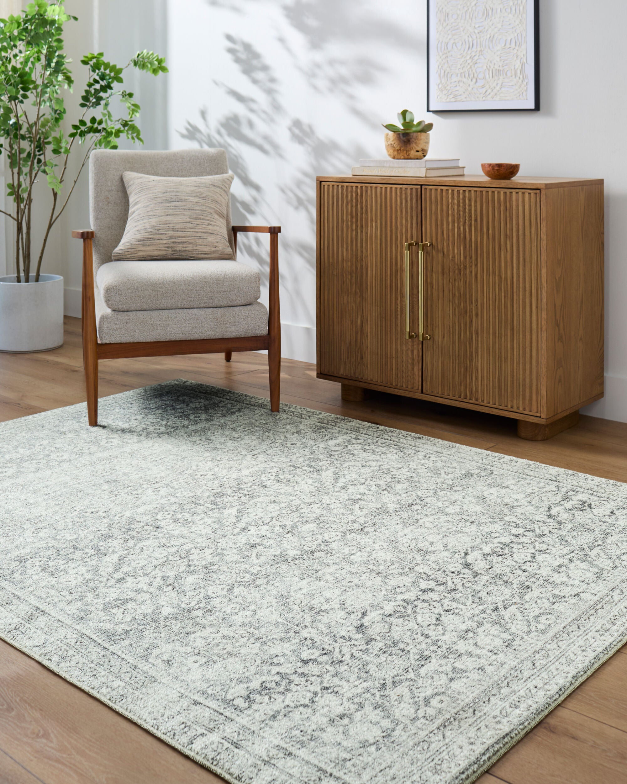 Collins Avenue Grey / Charcoal Rug RUGS - synthetic Surya