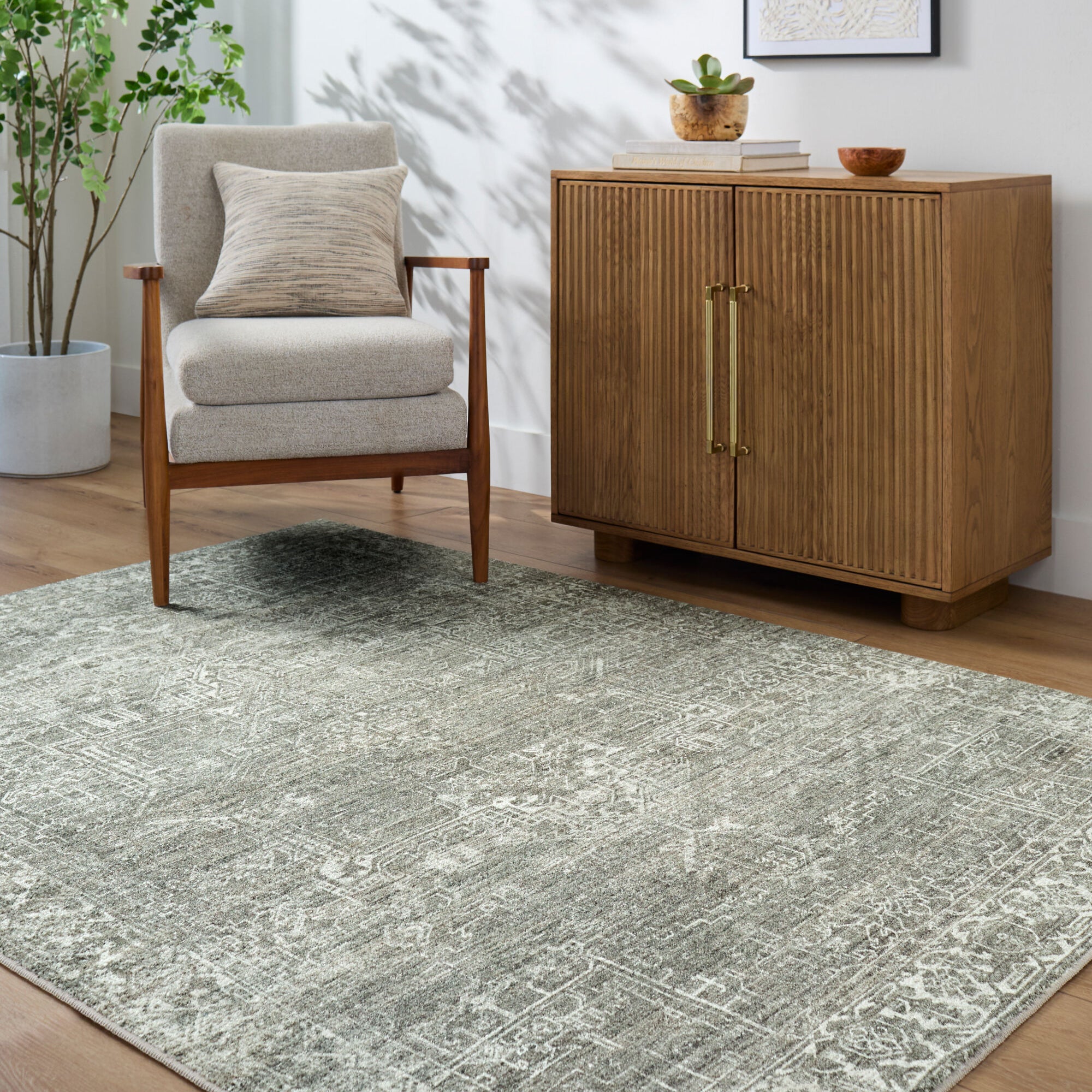 Collins Avenue Sage / Lagoon Rug RUGS - synthetic Surya