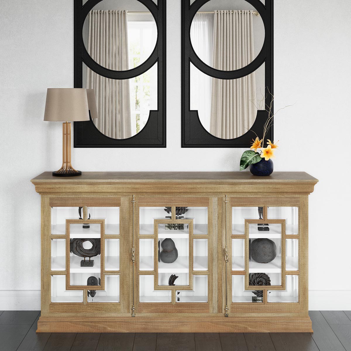 Brunie 3 Door Credenza FURNITURE - sideboard Bramble