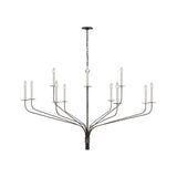 Belfair Grande Two-Tier Chandelier LIGHTING - chandelier Visual Comfort Aged Iron