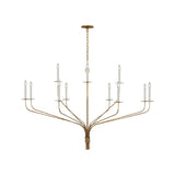 Belfair Grande Two-Tier Chandelier LIGHTING - chandelier Visual Comfort Gilded Iron