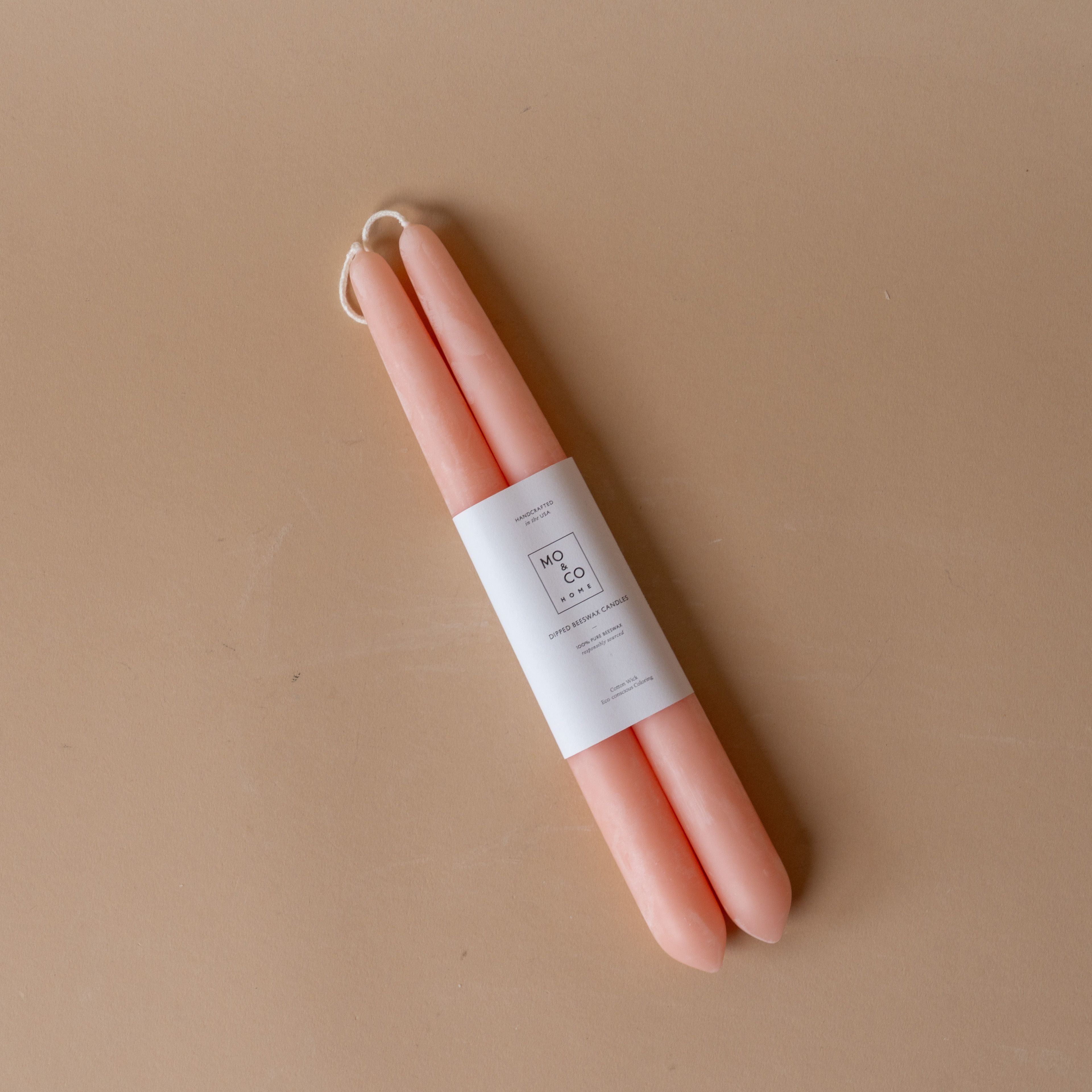 Classic Beeswax Taper Candles candle Mo&Co Home (Faire) Petal