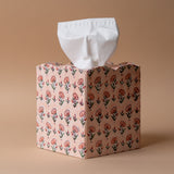 Floral Block Print Tissue Box