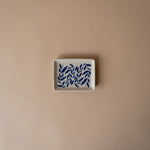 Blue Floral Stoneware Dish - Rug & Weave