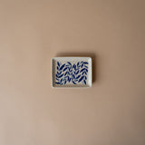 Blue Floral Stoneware Dish - Rug & Weave