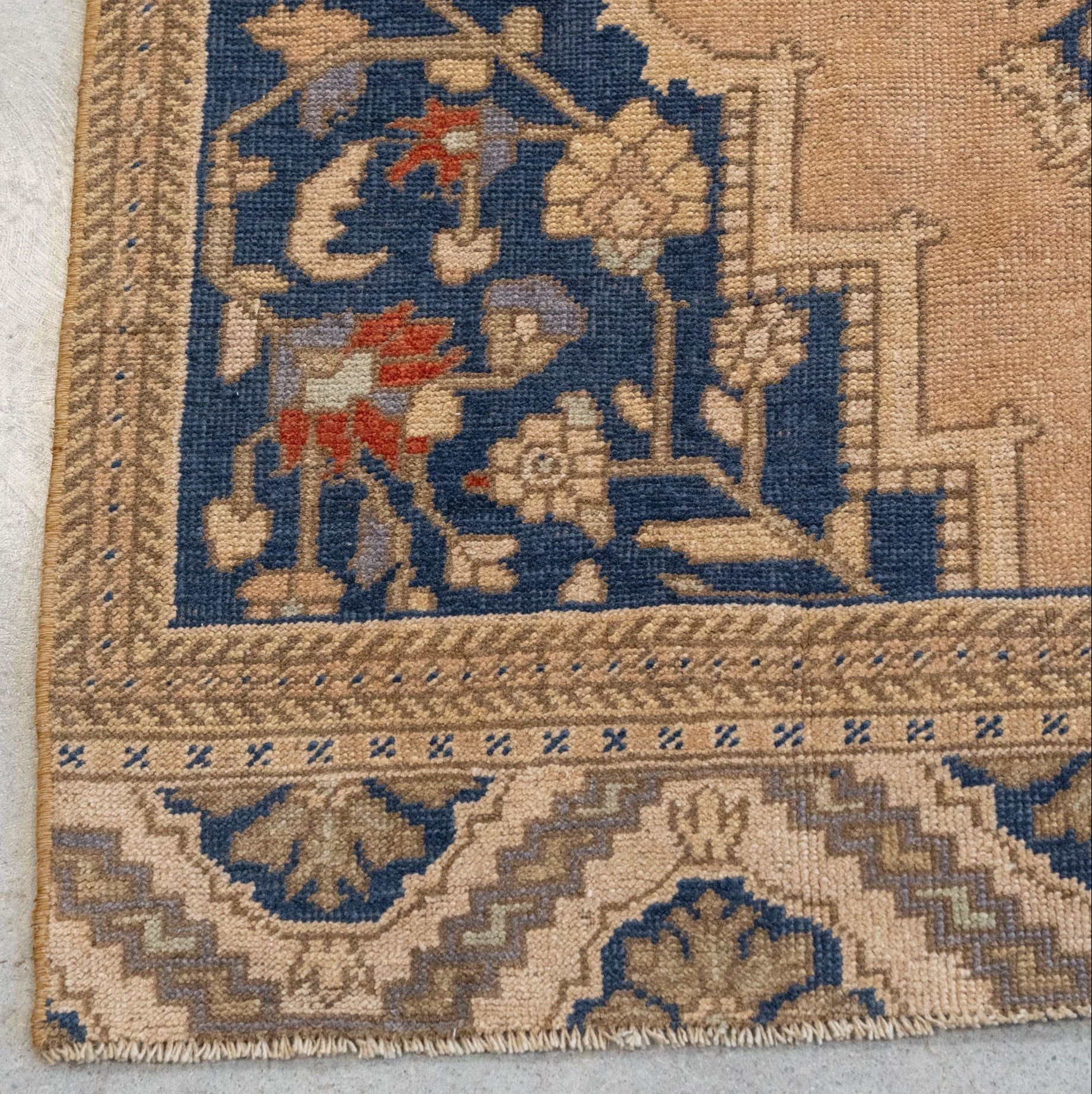 Vintage Turkish Rug 7'0" x 3'4" VINTAGE - rug Rug & Weave Rugs