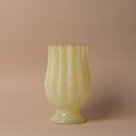 Fluted Pedestal Vase vase Verdant Garden & Home (Faire) Tall Yellow
