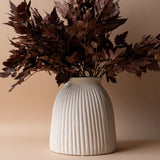 Ribbed Paper Mache Pot vase Tell Me More (Faire)
