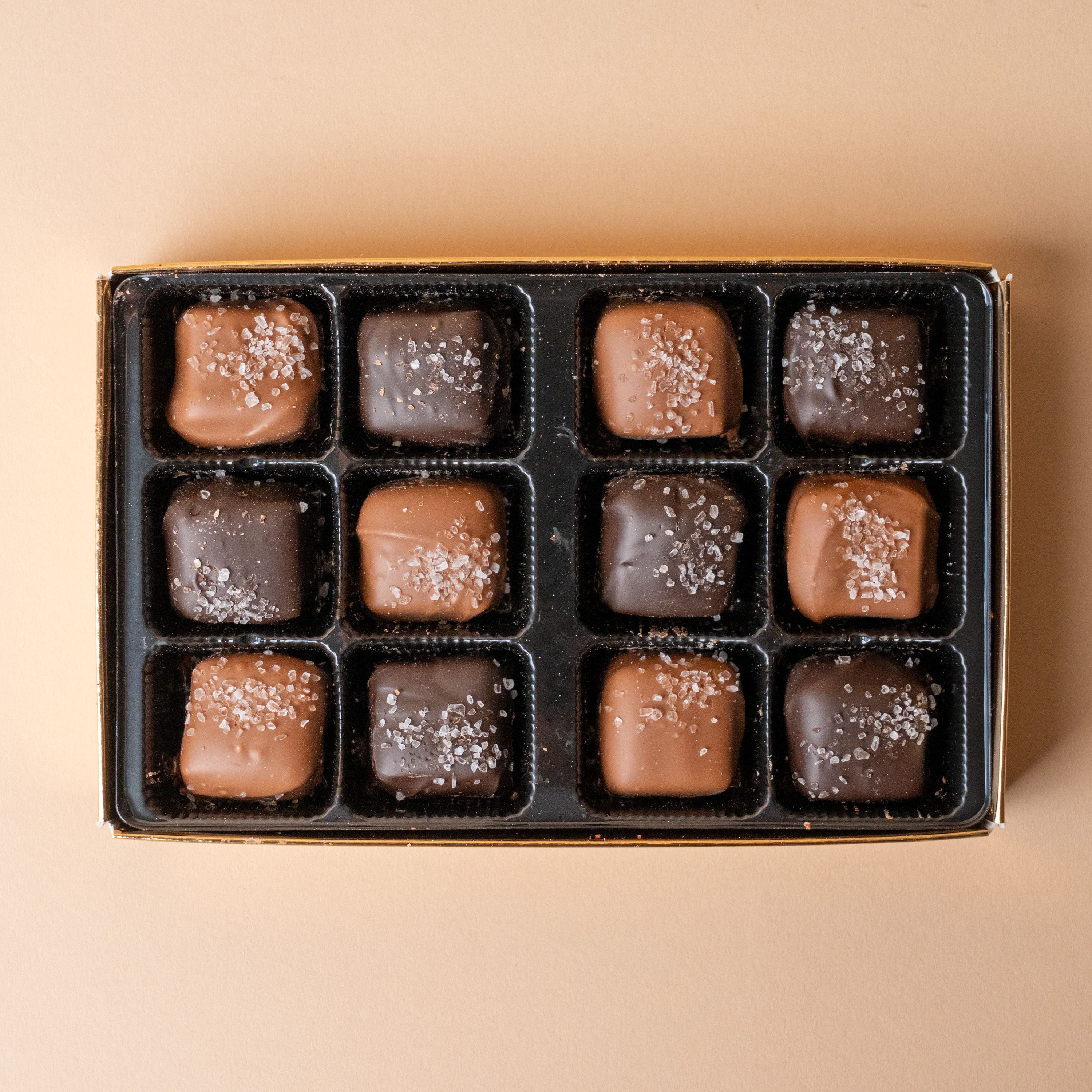 Annies Milk & Dark Chocolate Sea Salt Caramels chocolate ANNIES CHOCOLATES (Faire)