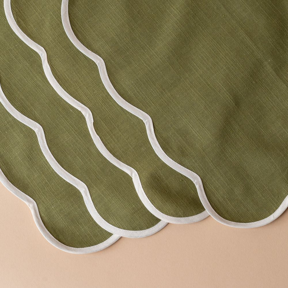 Scallop Edge Cotton Placemat Set placemat DANICA (Faire)