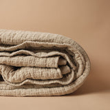 Natural Waffle Cotton Bedding blanket Brunelli (ShopZio)