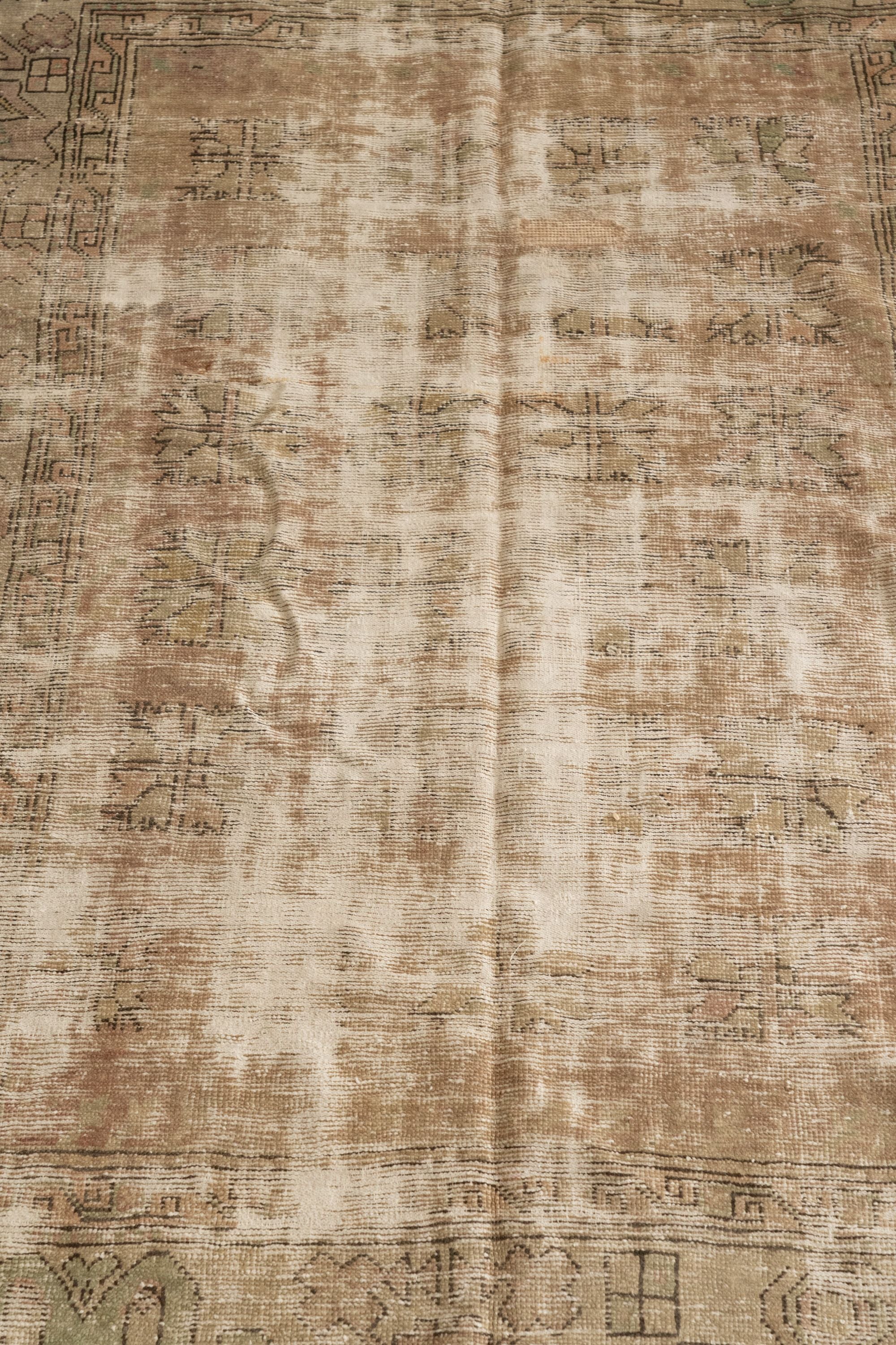 5'8" x 8'7" Vintage Turkish Oushak Rug VINTAGE - rug Rug & Weave Rugs