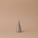 Silberner Quecksilberglas-Kiefernzapfen-Ornament