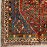 4'5" x 7' Vintage Qashqai Rug VINTAGE - rug Rug & Weave Rugs
