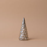Silberner Quecksilberglas-Kiefernzapfen-Ornament