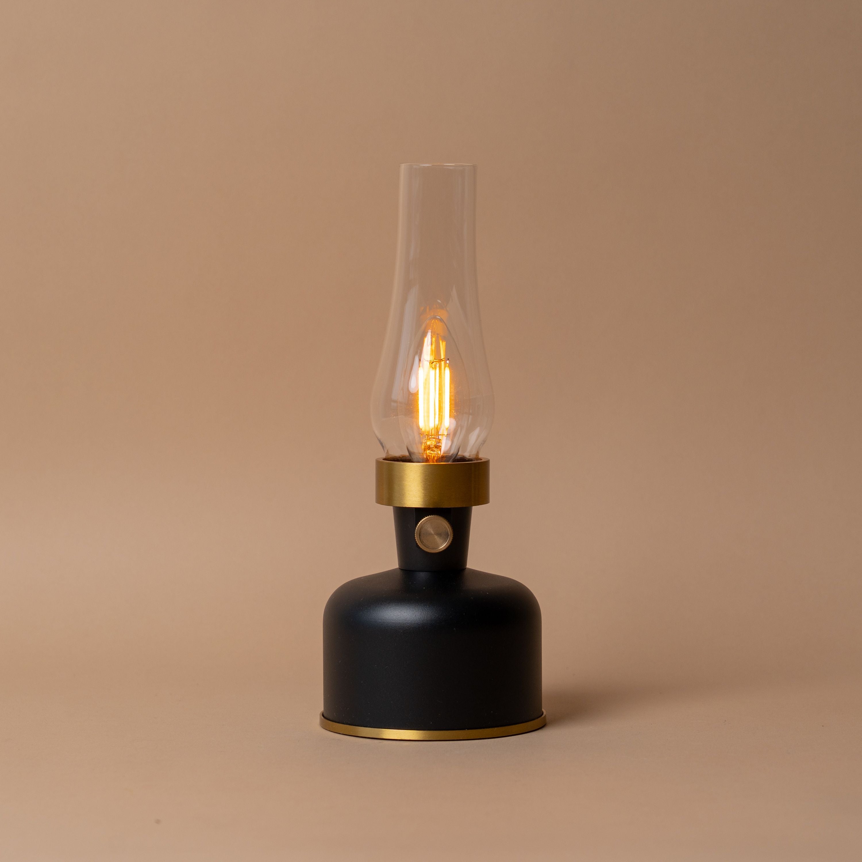 Mini LED Chimney Lantern Lamp Table Lamps Abbott Collection Black