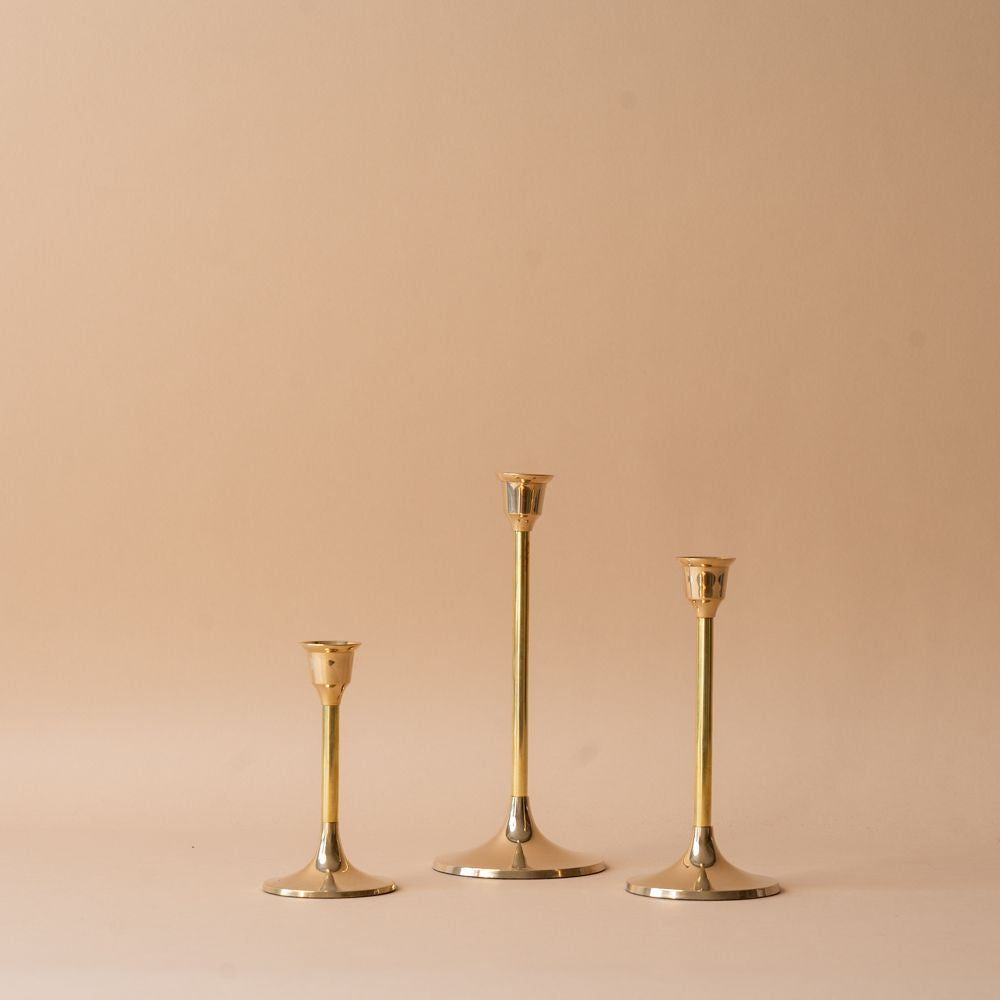Classic Brass Taper Candle Holder candle holder Galley and Fen (Faire)